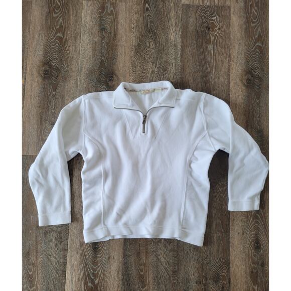 Tommy Bahama White Quarter-Zip Sweatshirt - Picture 1 of 5